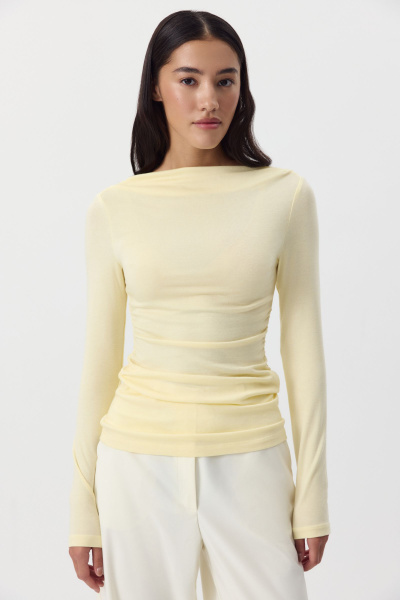 Лонгслив из кашемира с лиоцеллом (сливочный) (XS)