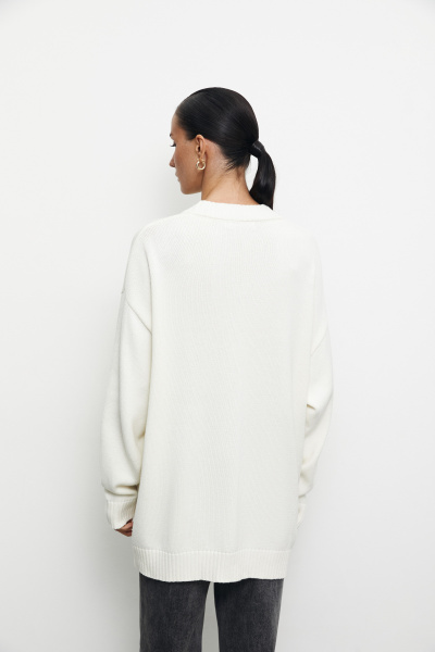 Кардиган из хлопка (one size, молочный) 2158