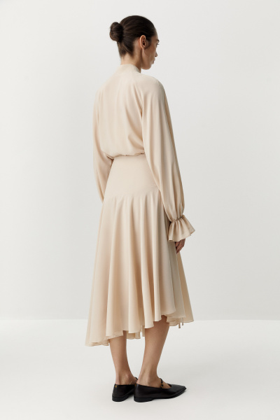 Юбка в стиле бохо из шифона (Светло-бежевый) (XS) 