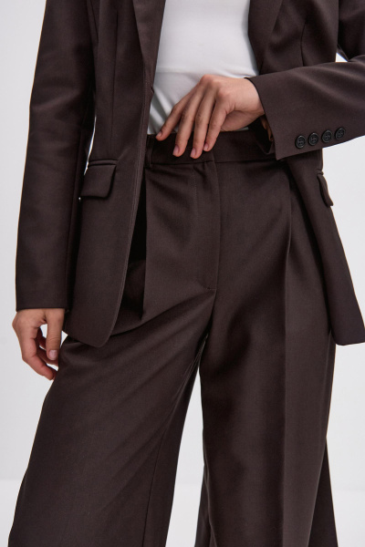 Брюки палаццо (коричневый) (M) 