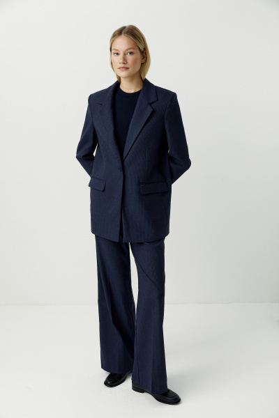 Пиджак из костюмной ткани (темно-синий) (XS) 