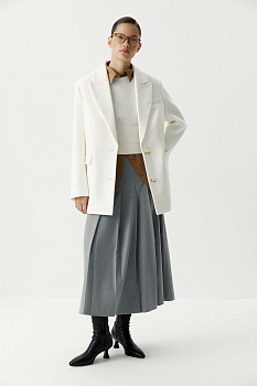 Пиджак из пальтовой ткани (молочный)