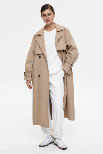 Тренч базовый (one size, бежевый) 