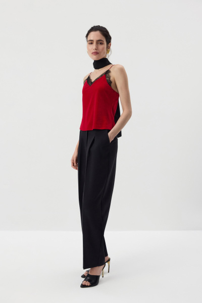 Топ из бархата (Алый) (M) 