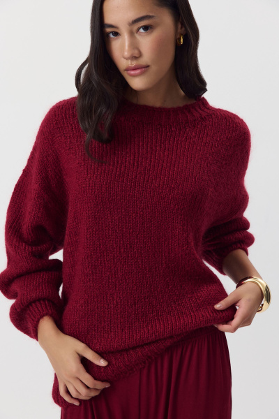 Джемпер из шерсти мериноса (винный) (M/L) 