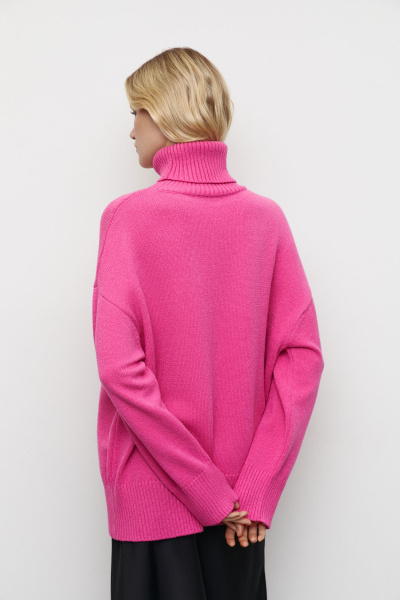 Свитер базовый удлиненный (one size, фуксия) 