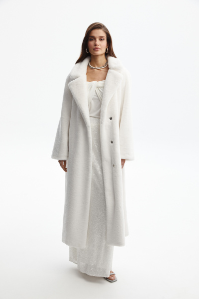 Шуба из эко меха (one size, молочный) 