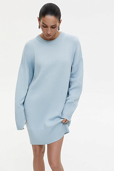 Платье мини вязаное
