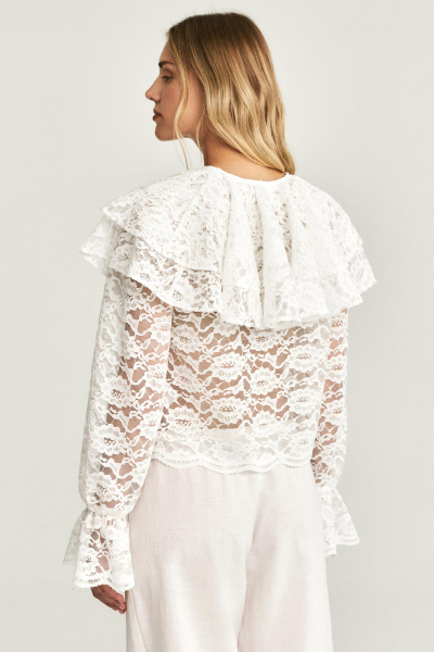 Блузка из кружева (молочная) (M) 