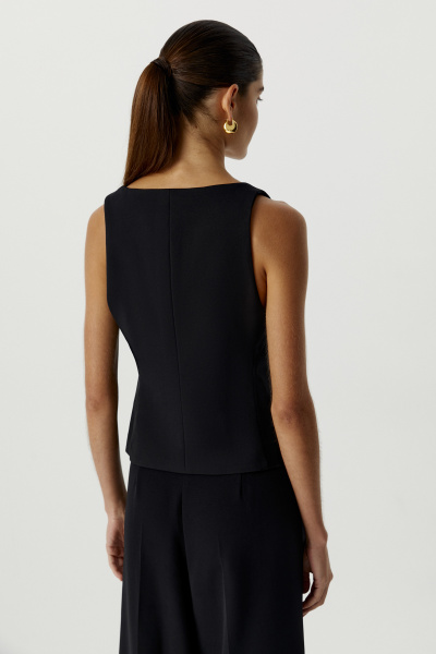 Жилет классический однобортный (черный) (L) 