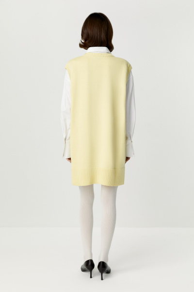 Платье-жилет вязаное (one size, лимонный) 2174