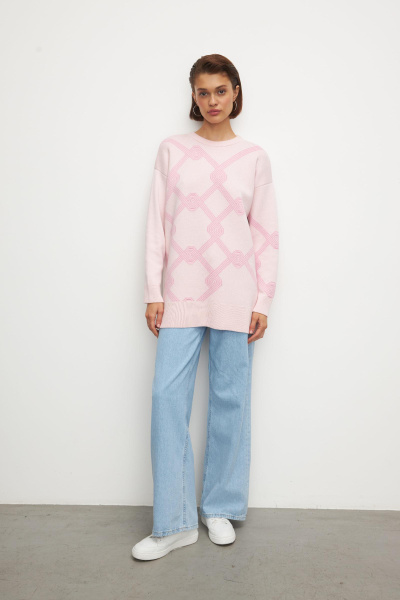 Свитер из хлопка pattern CHARMSTORE (one size, розовый-барби) 2200