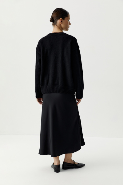 Джемпер с розами (черный) (M/L) 