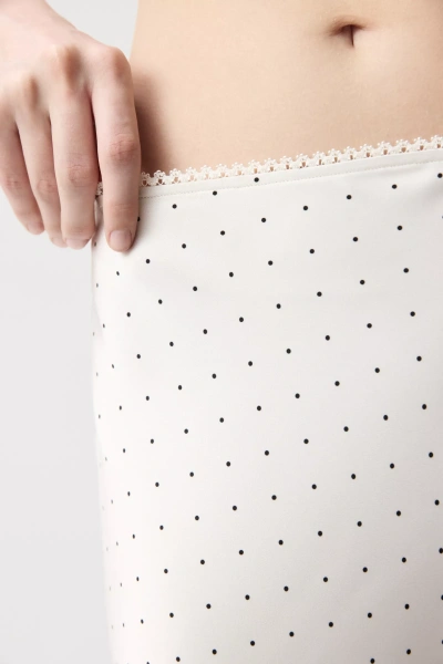 Юбка годе из сатина (Горох на молочном) (XS) 