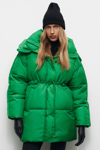 Куртка удлиненная утепленная/ Women's padded jacket (M, травяной/green) 