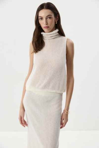 Топ ажурный  (Молочный) (M) 