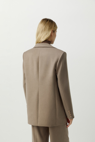 Пиджак из костюмной ткани (светло-коричневый меланж) (XS) 