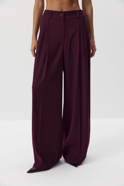 Брюки палаццо (сливовый) (M) 