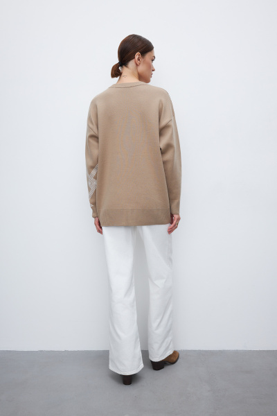 Свитер из хлопка pattern CHARMSTORE (one size, бежевый-молоко) 2188