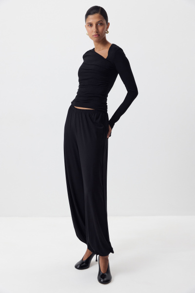 Джоггеры из вискозы (черный) (M/L) 