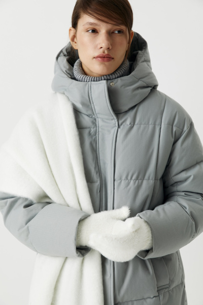 Перчатки из пушистой пряжи (белый) (one size) 