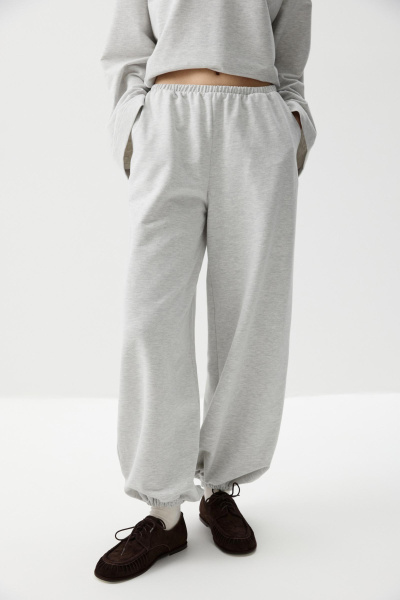Джоггеры с карманами (Серый меланж) (XS/S) 