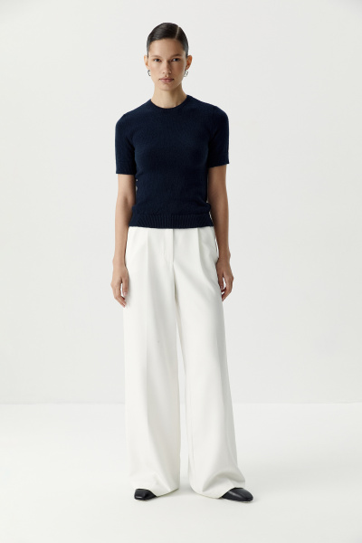 Футболка вязаная базовая (темно-синий) (L) 