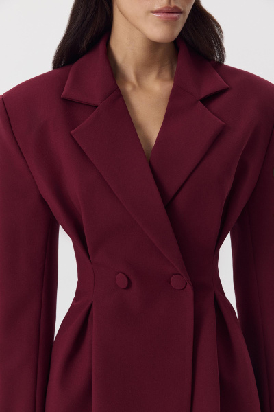 Жакет с защипами (винный) (M) 