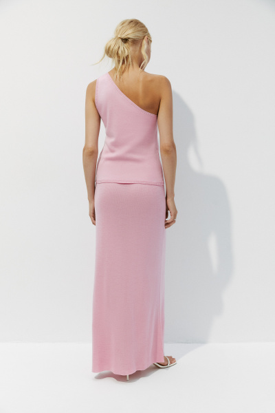 Юбка макси вязаная (розовый) (M/L) 