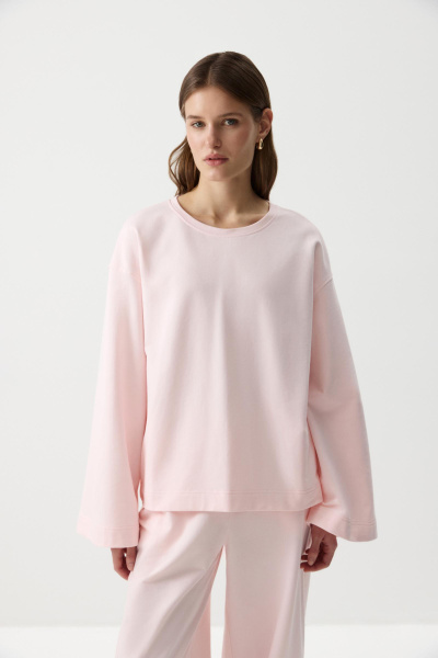 Лонгслив с широкими рукавами (Розовый) (XS/S) 