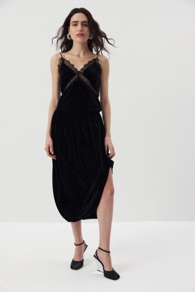 Юбка - баллон из бархата (Черный) (XS/S) 