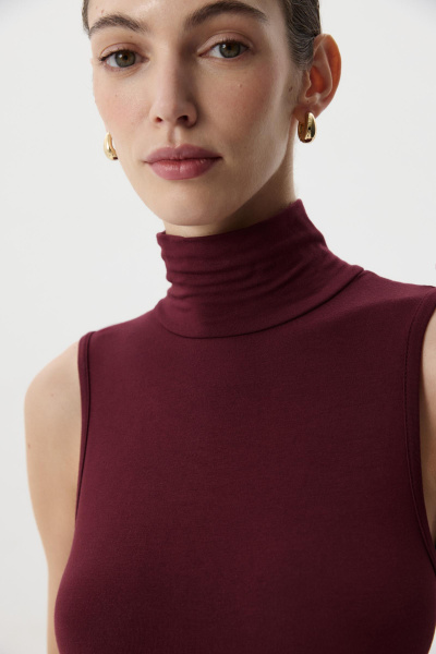 Боди  с воротником-стойкой (Винный) (M) 
