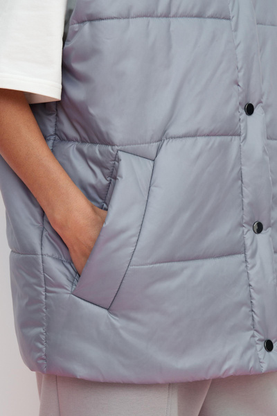 Жилет стеганный (one size, серый) 