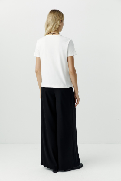 Футболка базовая из хлопка (белый) (L) 