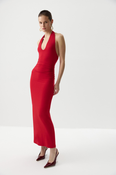 Платье с открытой спиной (Алый) (M) 