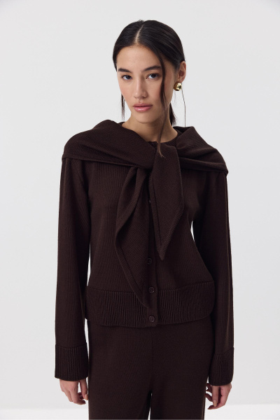 Кардиган из шерсти  (шоколадный) (M/L) 