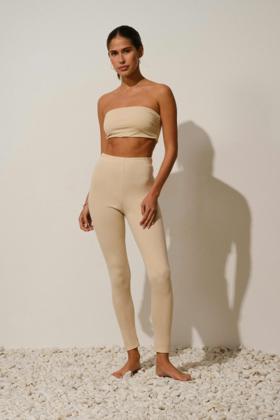 Топ-бандо трикотажный (L, бежевый) 2183