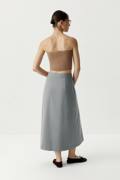 Топ бандо вязаный (бежевый) (XS/S) 