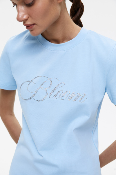 Футболка со стразами Bloom (S, голубой) 1741