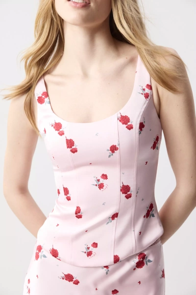 Топ корсетный (Цветы на светло-розовом) (M) 