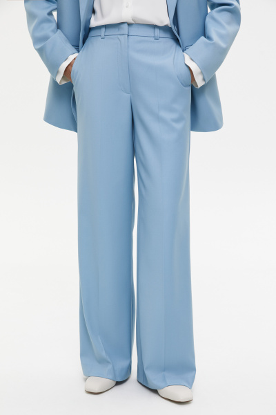 Брюки широкие со средней посадкой (M, голубой) 1741