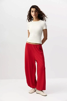Джоггеры из вискозы (красный)