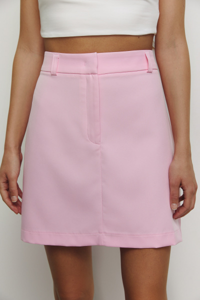 Юбка мини с застежкой спереди (XS, барби) 