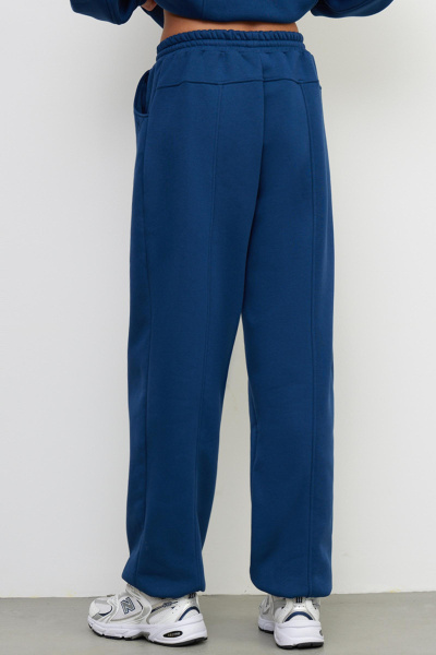 Джоггеры на резинке с рельефными швами (M/L, индиго) 2560