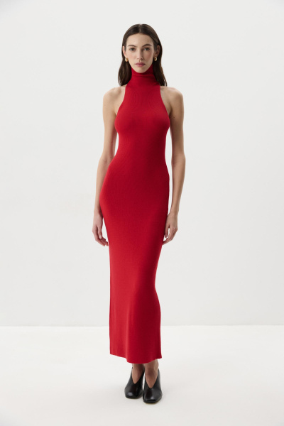 Платье-халтер макси (Красный) (M) 