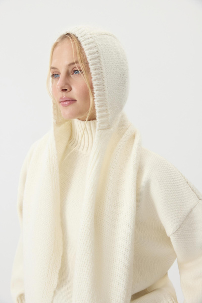 Косынка из шерсти мериноса (Ванильный) (one size) 