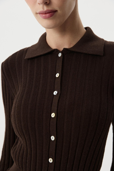 Платье-поло (Шоколадный) (M) 