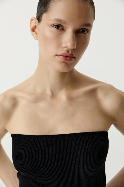 Топ бандо вязаный (черный) (M/L)