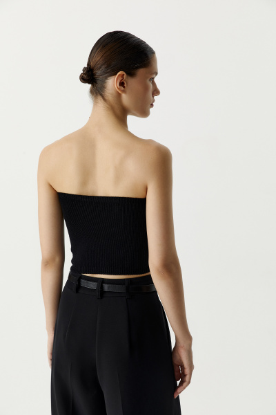 Топ бандо вязаный (черный) (M/L)