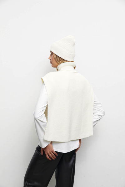 Манишка удлиненная (one size, молочный) 